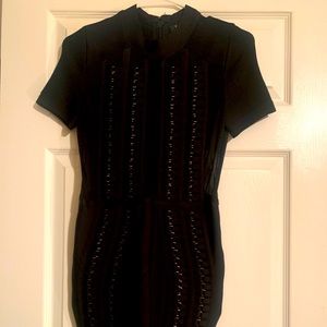 Black stretch party dress